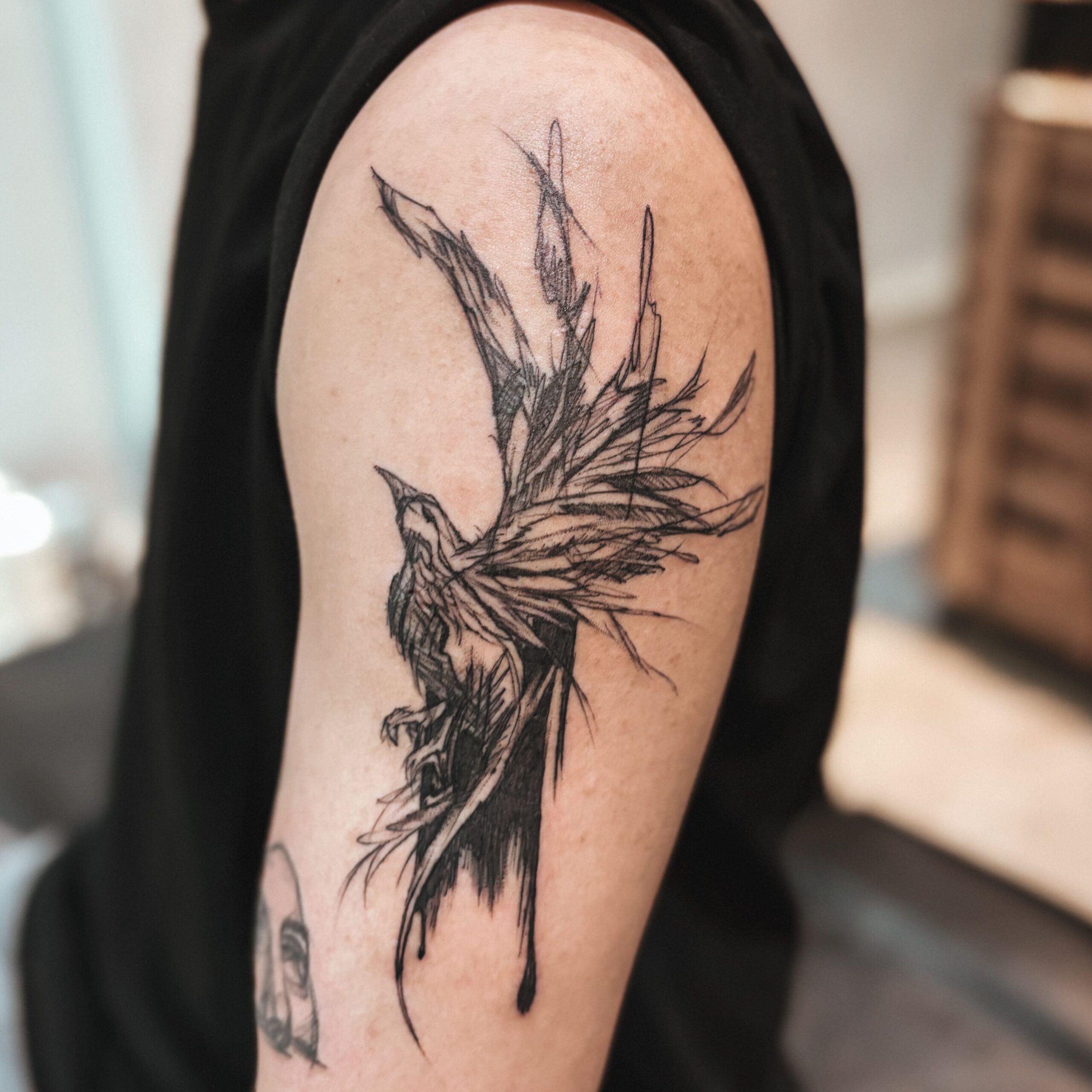 台中刺青圖案：老鷹刺青、素描刺青