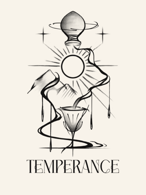 塔羅刺青圖案 Temperance