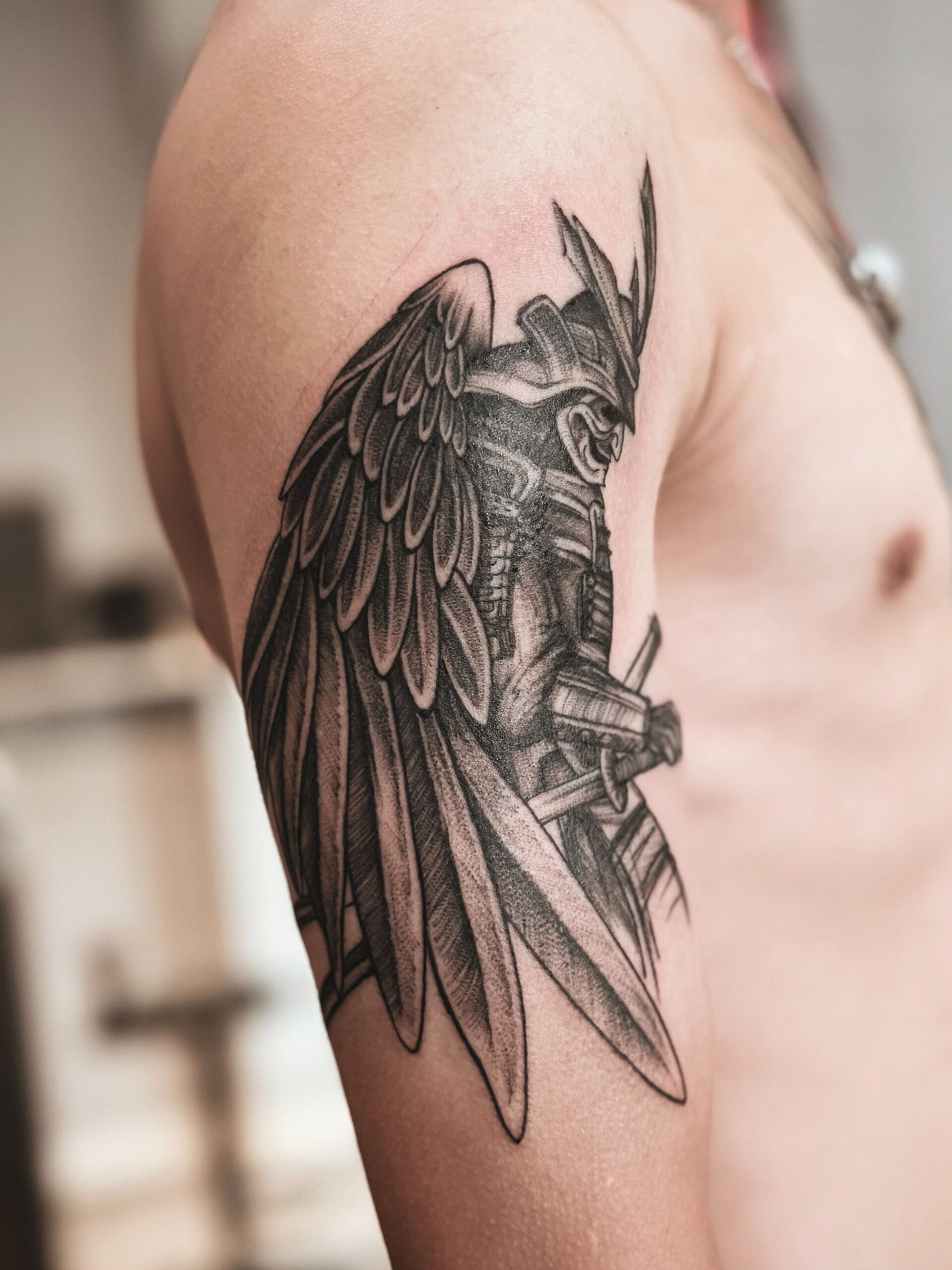 暗黑寫實武士刺青