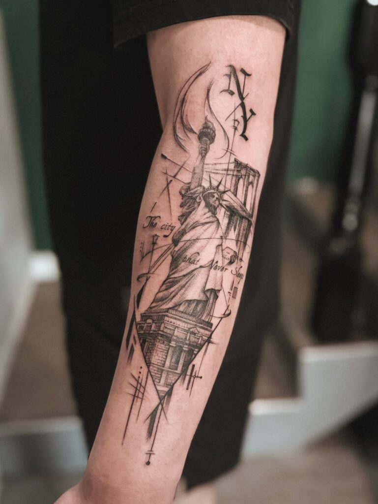 台中刺青 紐約刺青 自由女神刺青