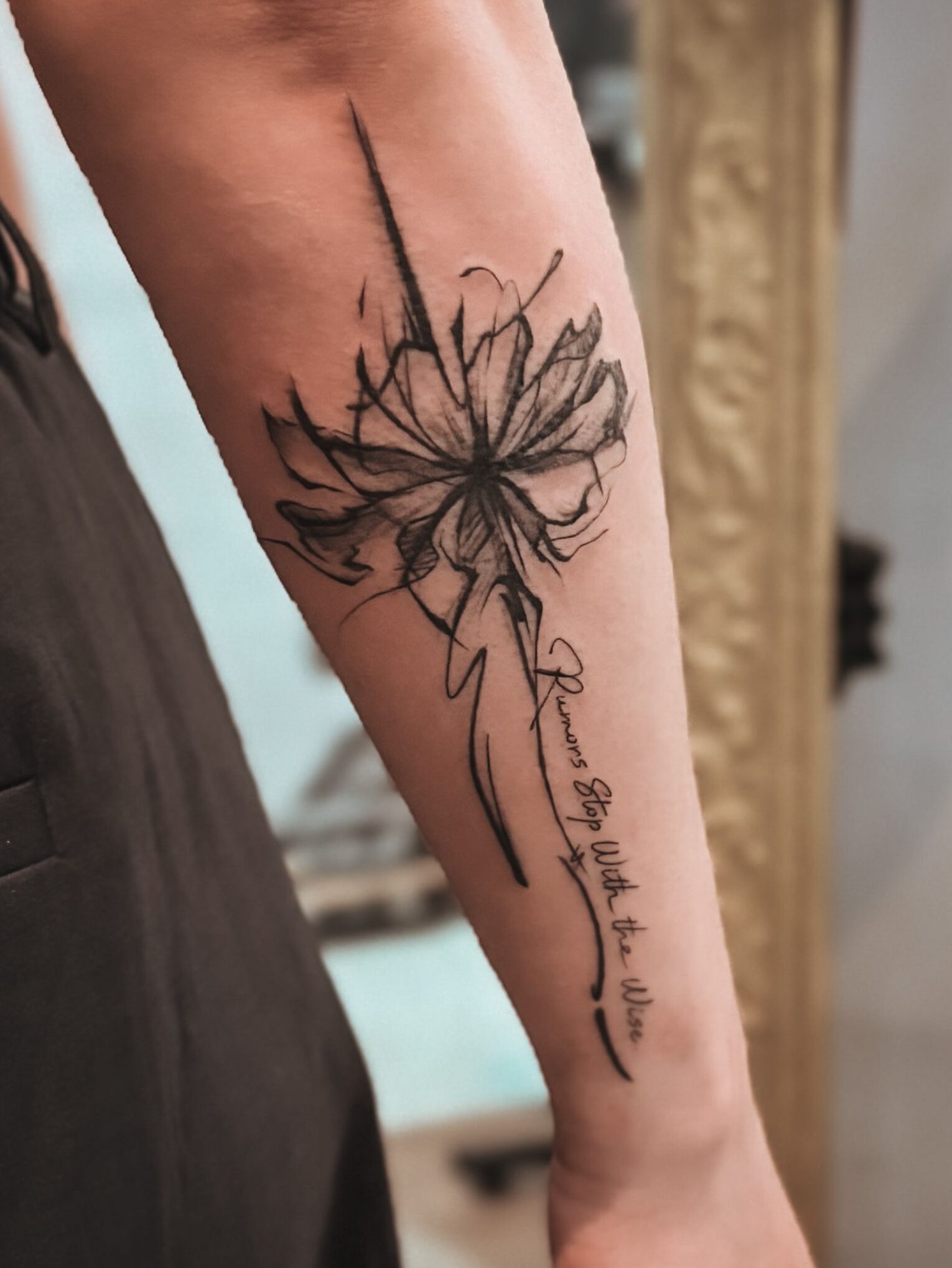 台中刺青 字＋花